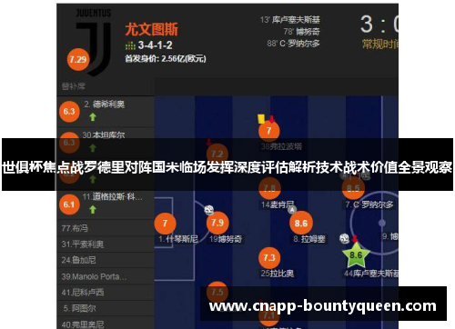 世俱杯焦点战罗德里对阵国米临场发挥深度评估解析技术战术价值全景观察