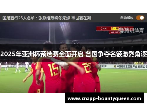 2025年亚洲杯预选赛全面开启 各国争夺名额激烈角逐